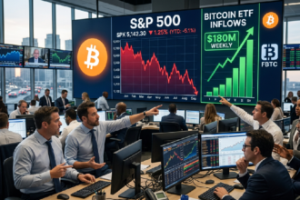 Bitcoin ETF Inflows Hit 180M Weekly as S&P 500 Slumps