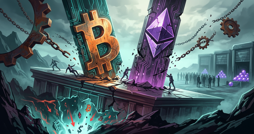 Crypto Giants Stumble as Institutional Momentum Stalls