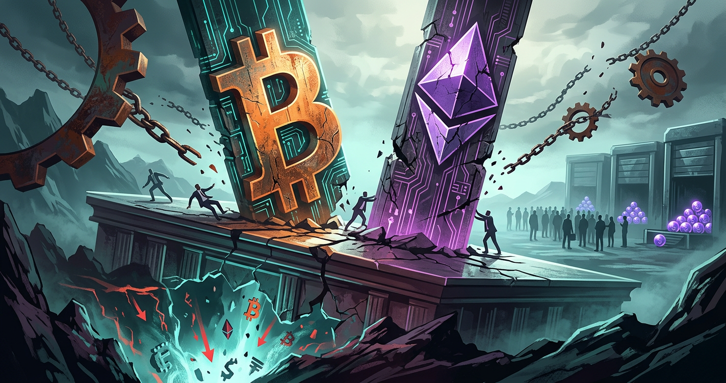 Crypto Giants Stumble as Institutional Momentum Stalls