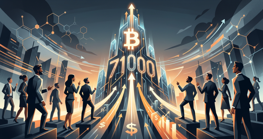 Bitcoin Targets 71k as US Investor Sentiment Surges