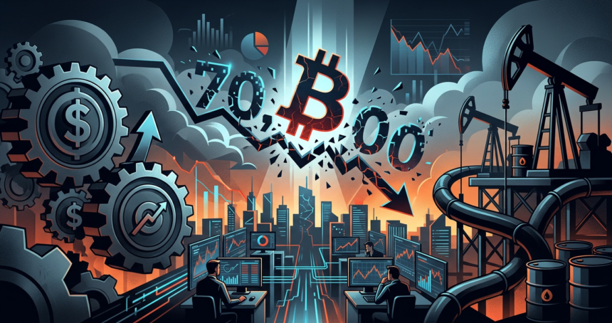 Bitcoin drops below $70,000 as Fed and oil prices weigh