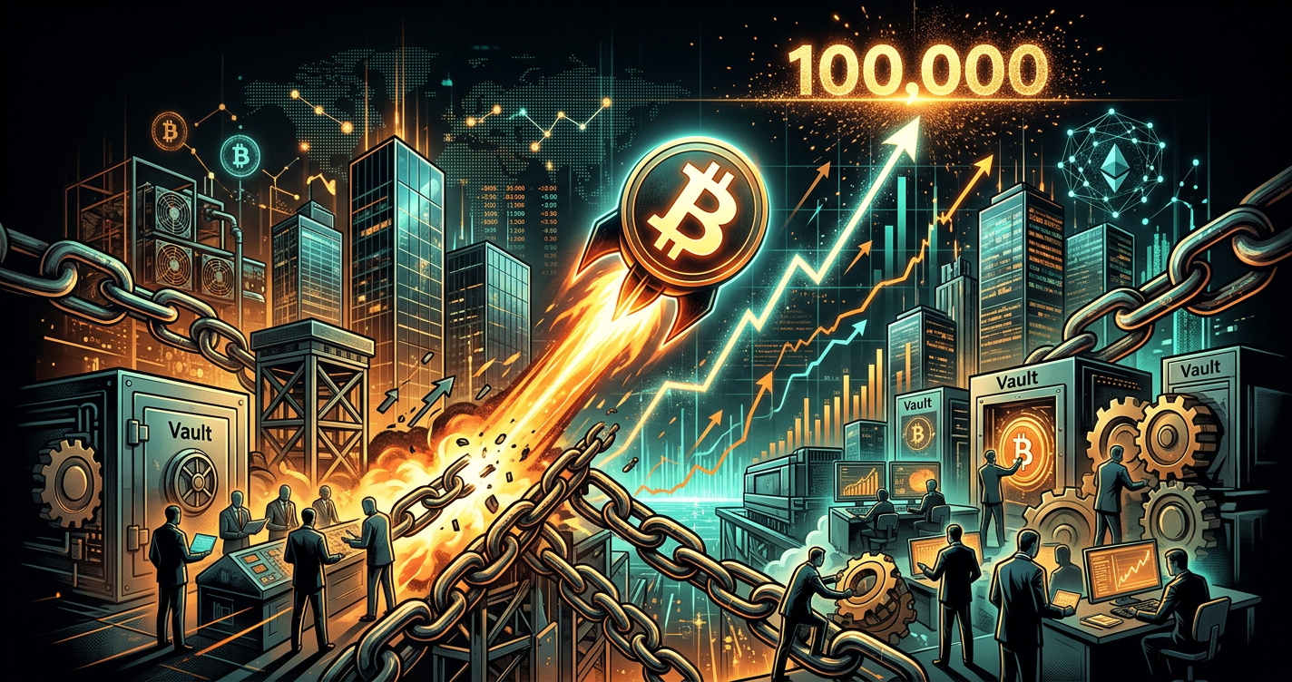 Bitcoin eyes six figures as institutional demand holds steady