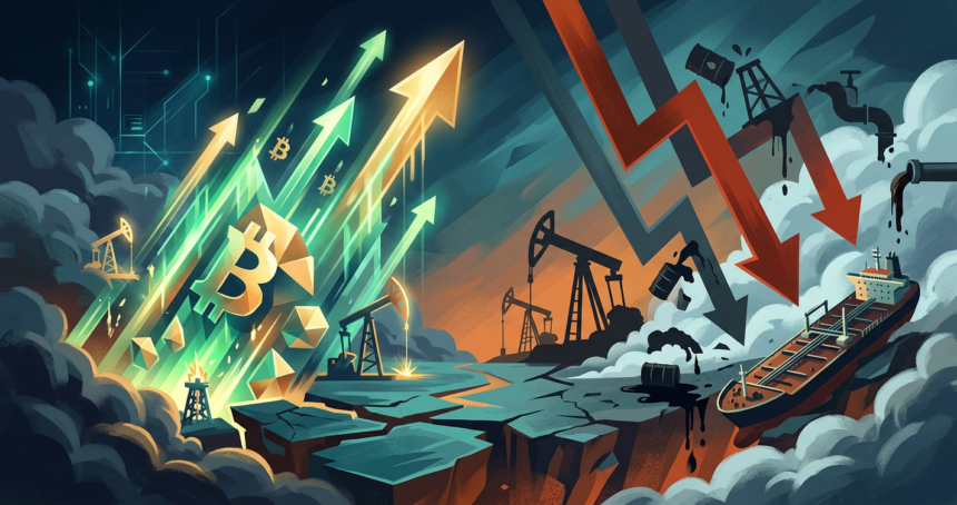 Bitcoin Rallies as Crude Prices Tumble on U.S. News