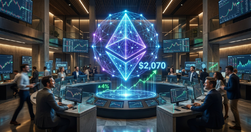 Ether hits $2,070 as Ethereum recovers 4 percent in rally