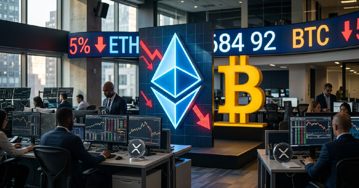 Ethereum drops 5 percent as Bitcoin holds 68492 amid US data