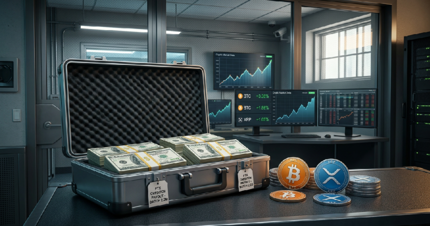 FTX begins 2.2B payout to creditors as Bitcoin and XRP eye gains