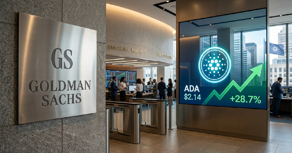 Goldman Sachs sees crypto bottom as Cardano leads rally