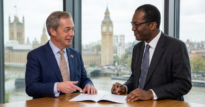 Nigel Farage invests 215,000 pounds in Kwasi Kwarteng firm