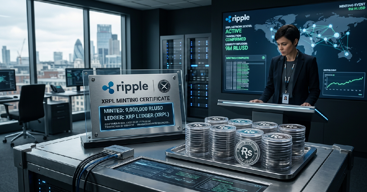 Ripple mints 9 million RLUSD on XRP Ledger for liquidity