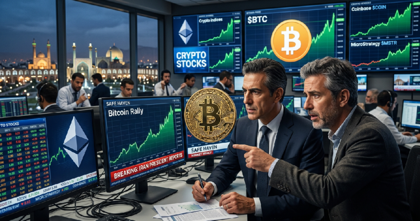 Bitcoin and Crypto Stocks Rally on Iran President Reports