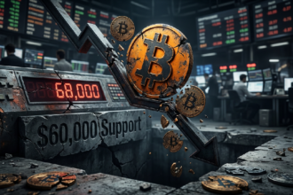 Bitcoin drop below 68000 raises risk of crash under 60000