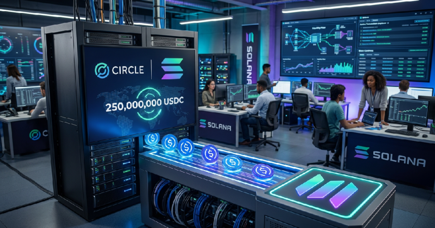 Circle mints 250 million USDC on the Solana network