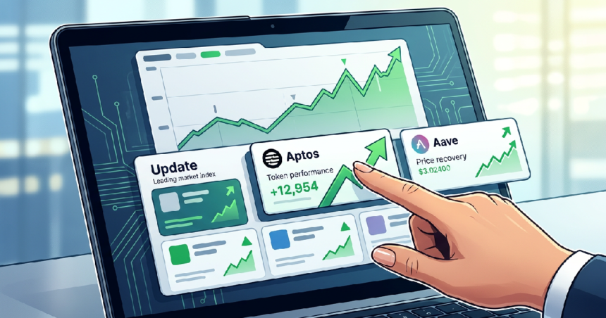 Aptos and Aave Lead CoinDesk 20 Index Higher in Market Recovery