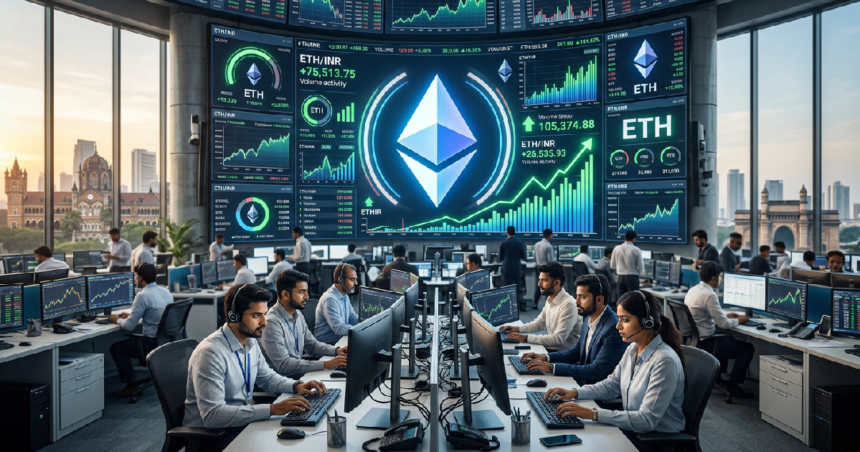 Ethereum Price ETH INR Gains Traction as Indian Volume Rises