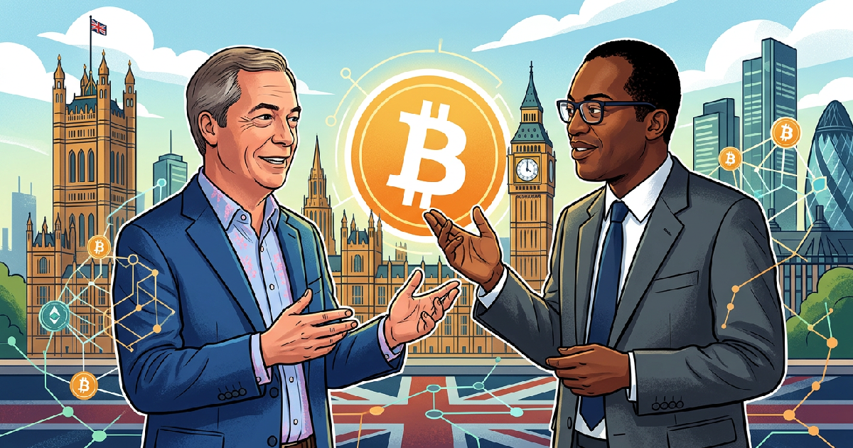 Farage Backs Kwarteng Crypto Firm Following Reported Multi-Million Pound Bitcoin Stake