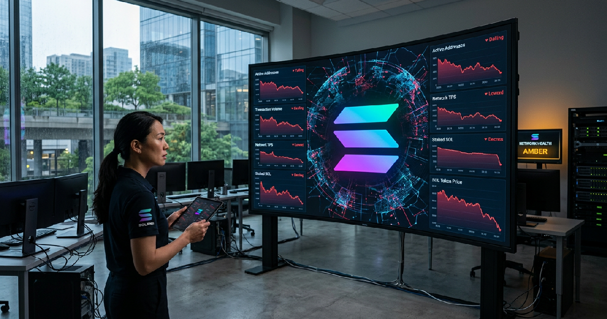 Solana SOL price faces hurdles as on-chain metrics weaken