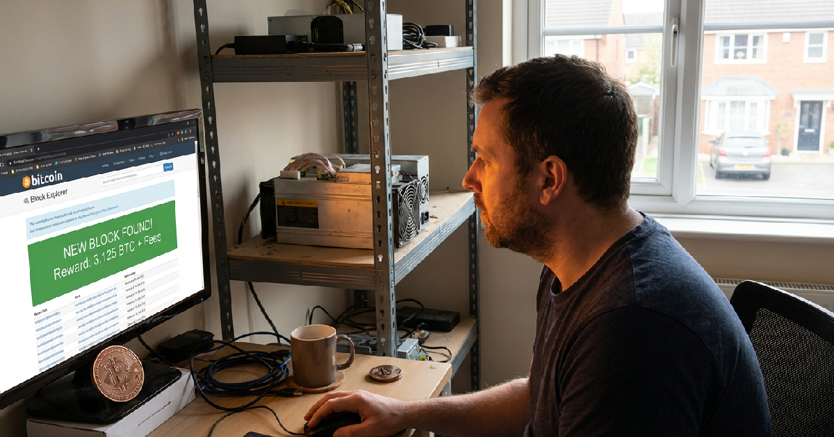 Solo Bitcoin miner beats extreme odds to win block reward