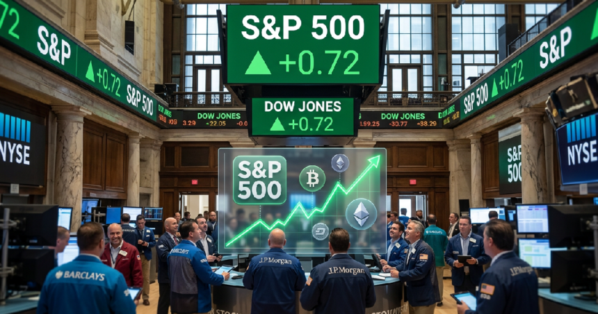 S&P 500 and U.S. Indices Close Higher to Lift Crypto Mood