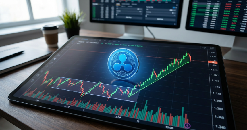XRP climbs toward 1.33 as range bound trade dominates
