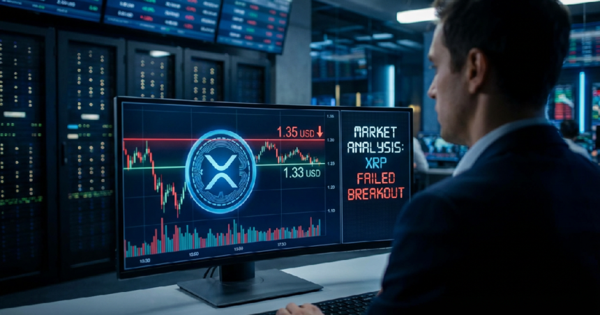 XRP reaches 1.33 but fails to break key resistance