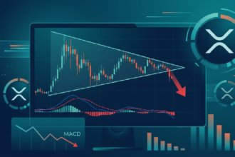 XRP Tests Triangle Apex as 4H MACD Signals Bearish Shift