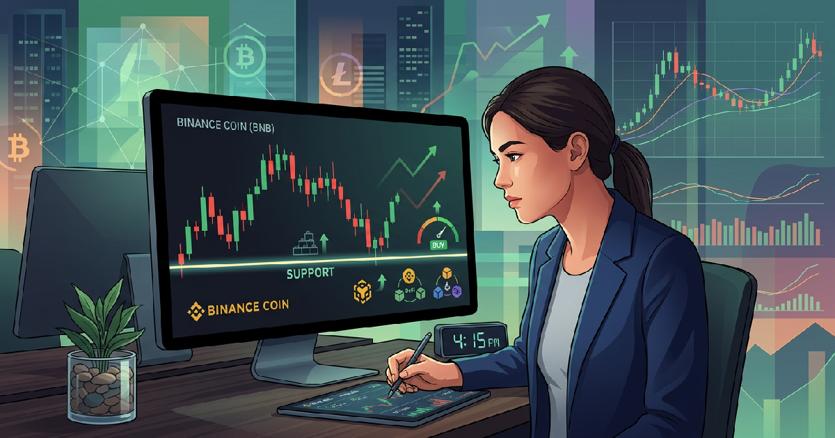 BNB Faces Critical Test as Bulls Defend Key Support Floor