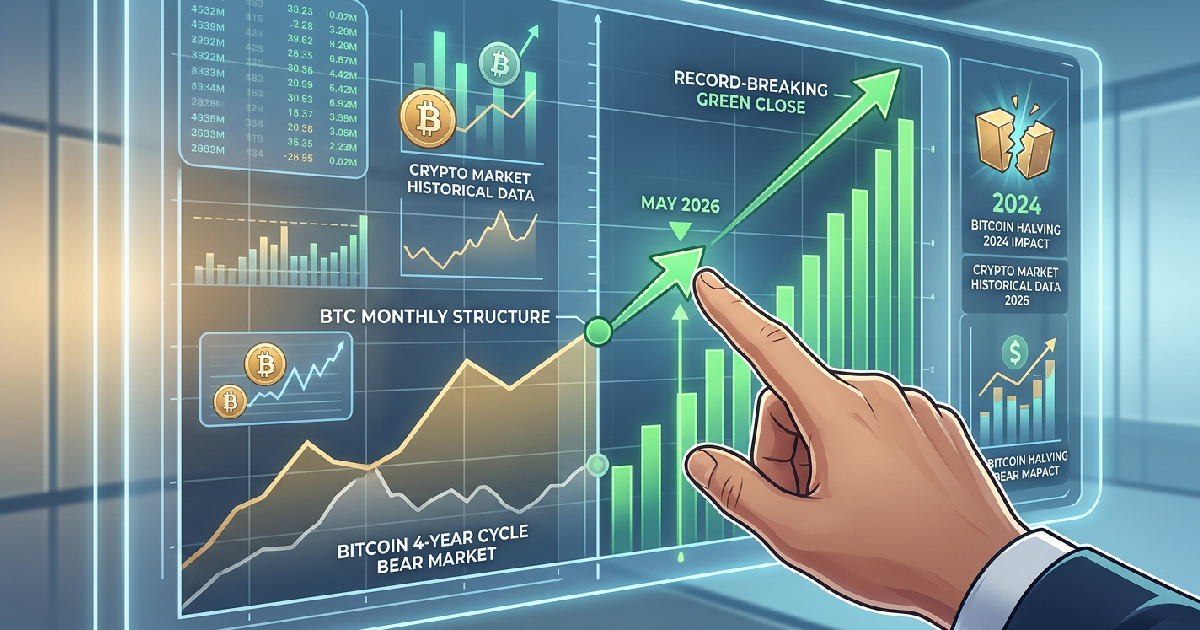 Bitcoin Monthly Structure Signals Potential Record-Breaking Green Close for May