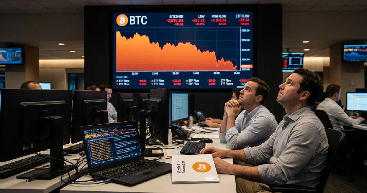 U.S. spot Bitcoin ETFs record nine straight days of outflows totaling $2.8 billion