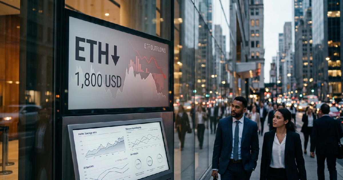 Ethereum struggles below $1,800 as US ETFs shed $695 million