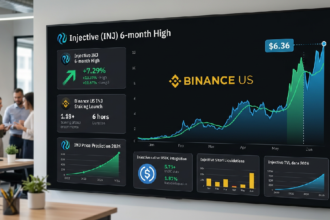 Injective climbs to $6.36, a six-month high, after Binance US launch