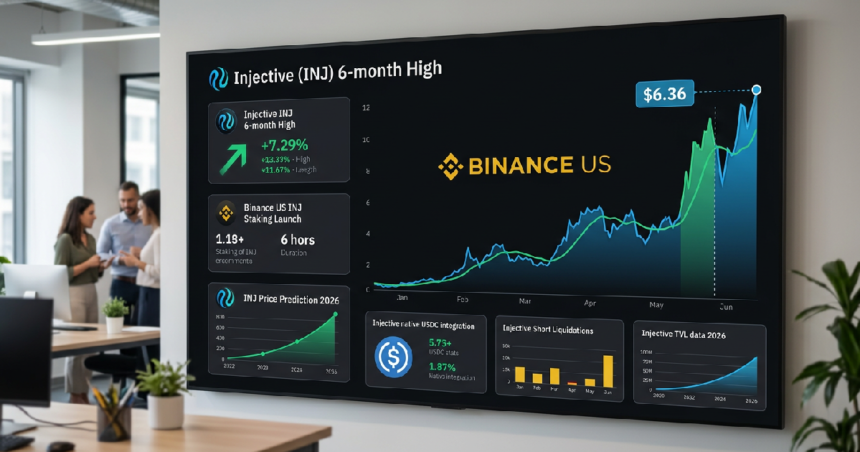 Injective climbs to $6.36, a six-month high, after Binance US launch