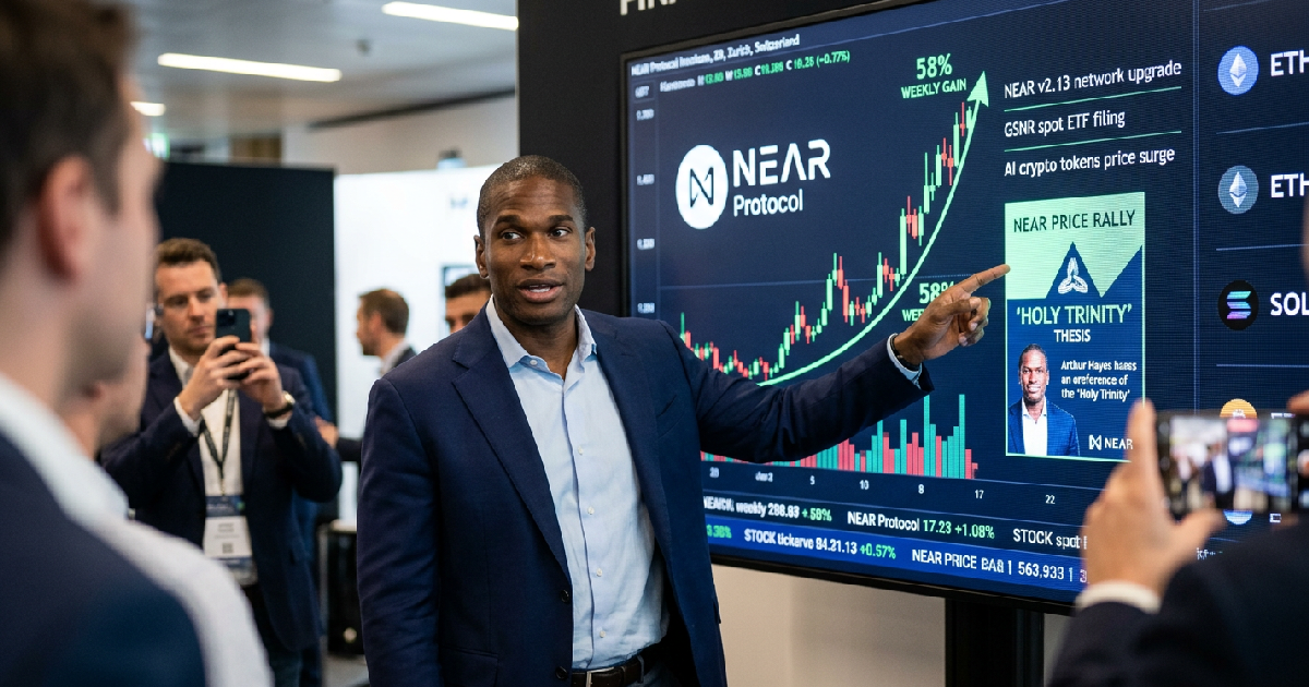 NEAR Protocol rally hits 58% weekly gain as Arthur Hayes names it a holy trinity altcoin