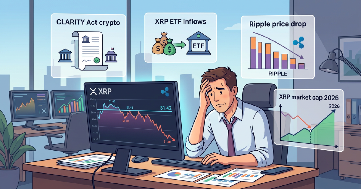 Ripple XRP Price Drops 2% After Rejection at $1.42 Resistance Zone