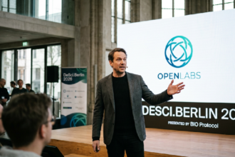 Bio Protocol OpenLabs launch: Paul Kohlhaas unveils OpenLabs, a decentralized AI research hub, at DeSci.Berlin 2026