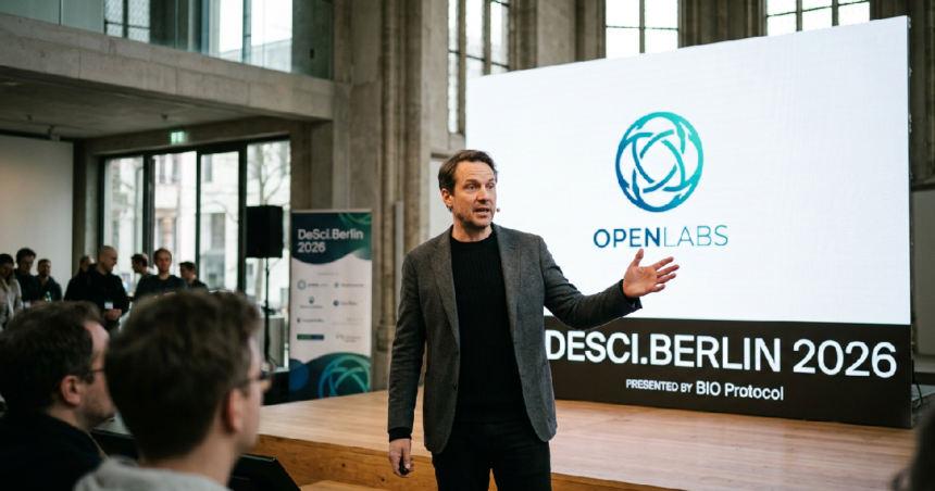 Bio Protocol OpenLabs launch: Paul Kohlhaas unveils OpenLabs, a decentralized AI research hub, at DeSci.Berlin 2026