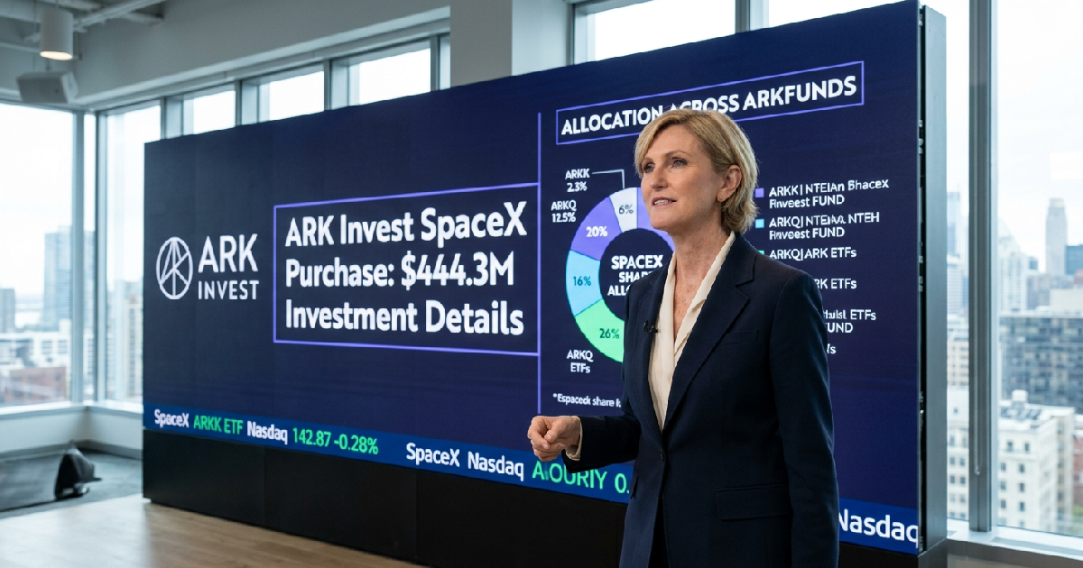 Cathie Wood's ARK Invest buys $444.3 million in SpaceX shares