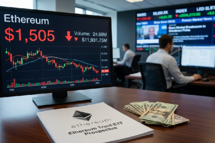Ethereum falls to $1,505, its lowest valuation since April 2025