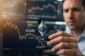 Ethereum struggles near $1,628 as open interest drops 25% to $12.6 billion