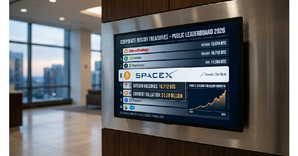 SpaceX confirms 18,712 Bitcoin holdings worth $1.29 billion in SEC filing