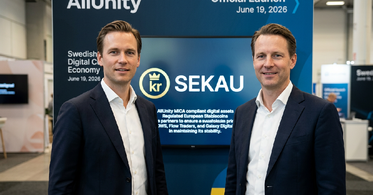 Swedish krona stablecoin SEKAU: AllUnity unveils Swedish digital currency SEKAU on June 19, 2026