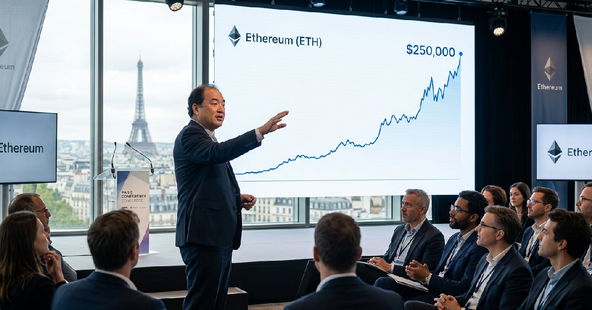 Tom Lee forecasts Ethereum to reach $250K by June 2026 in Paris address
