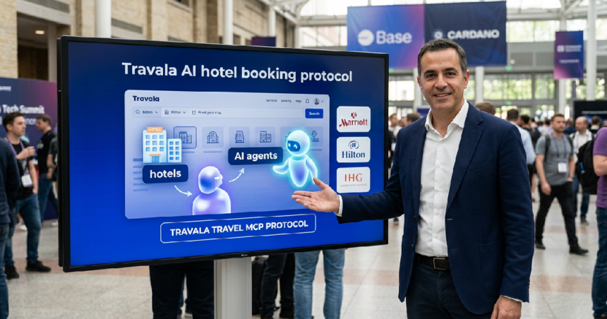 Juan Otero launches Travala Travel MCP for AI hotel bookings on June 4, 2026