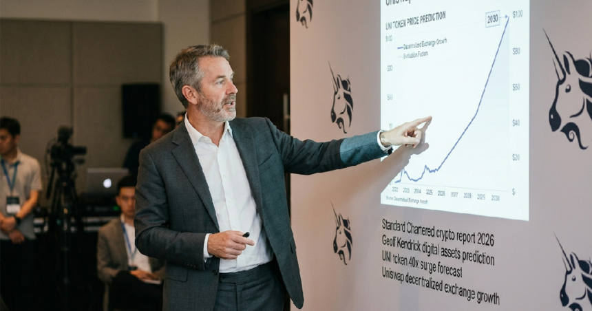 Geoff Kendrick projects UNI token to reach $65 by 2029, a 40-fold increase