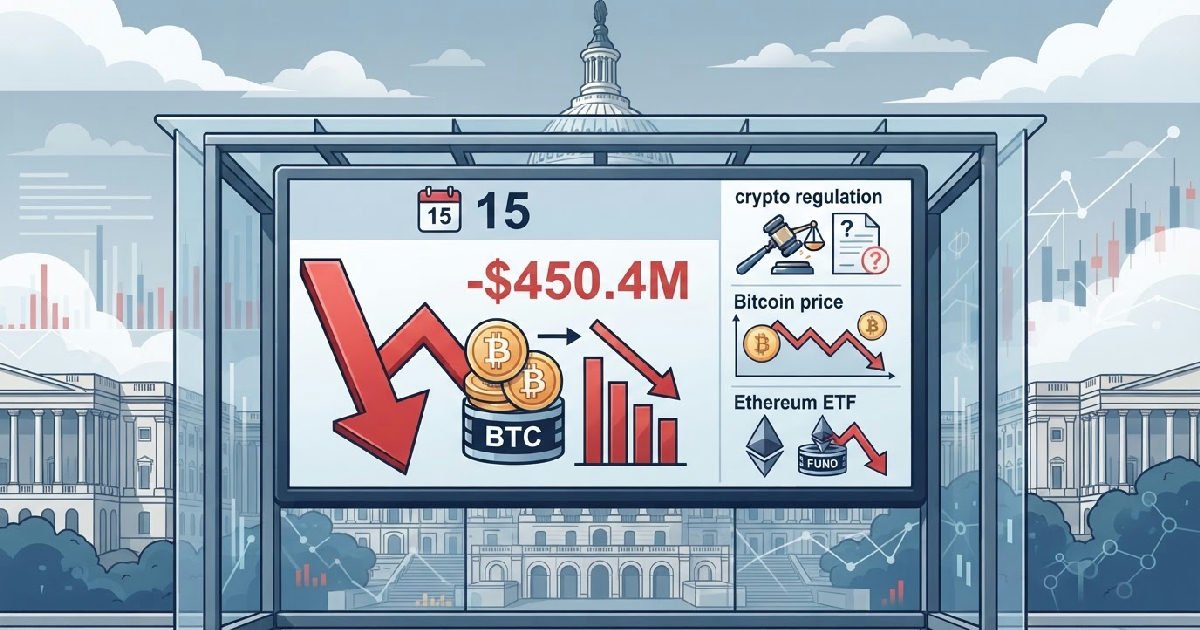Bitcoin ETF outflows hit $450M