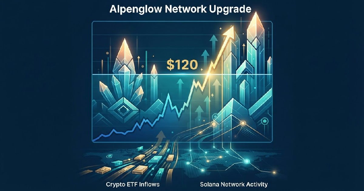 solana breaks 120 on etf demand alpenglow upgrade