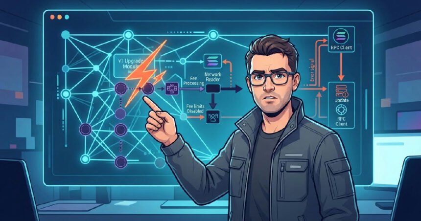 Solana upgrade bug: Solana v1 Upgrade Bug Threatens Network Freezes, Disables Fee Limits