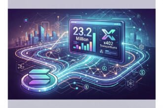 Solana x402 transactions: Solana processes 23.2 million x402 transactions in four weeks