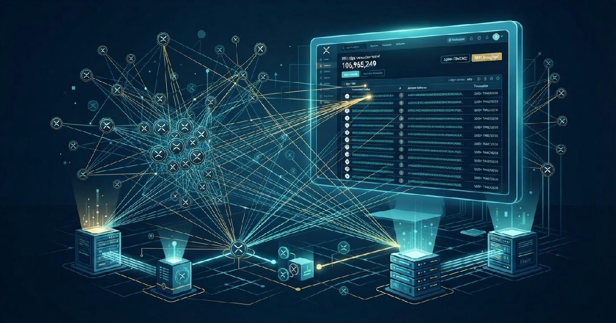 XRP Ledger transaction record set by synthetic traffic