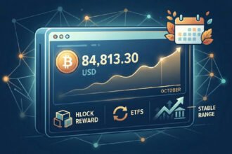 Bitcoin price outlook: bitcoin price holds firm near 84000 as october outlook looms