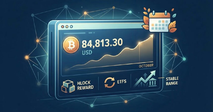 Bitcoin price outlook: bitcoin price holds firm near 84000 as october outlook looms